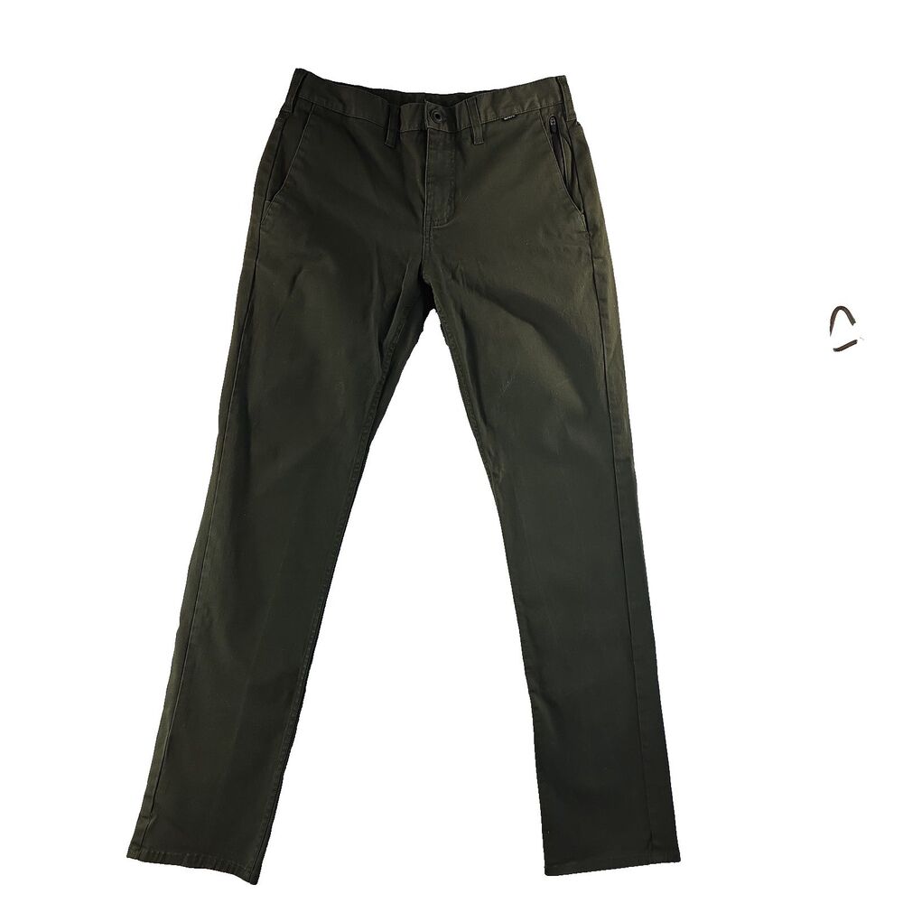 Hurley Corman Chino Pants Men's 29x30 Green Stretch Casual